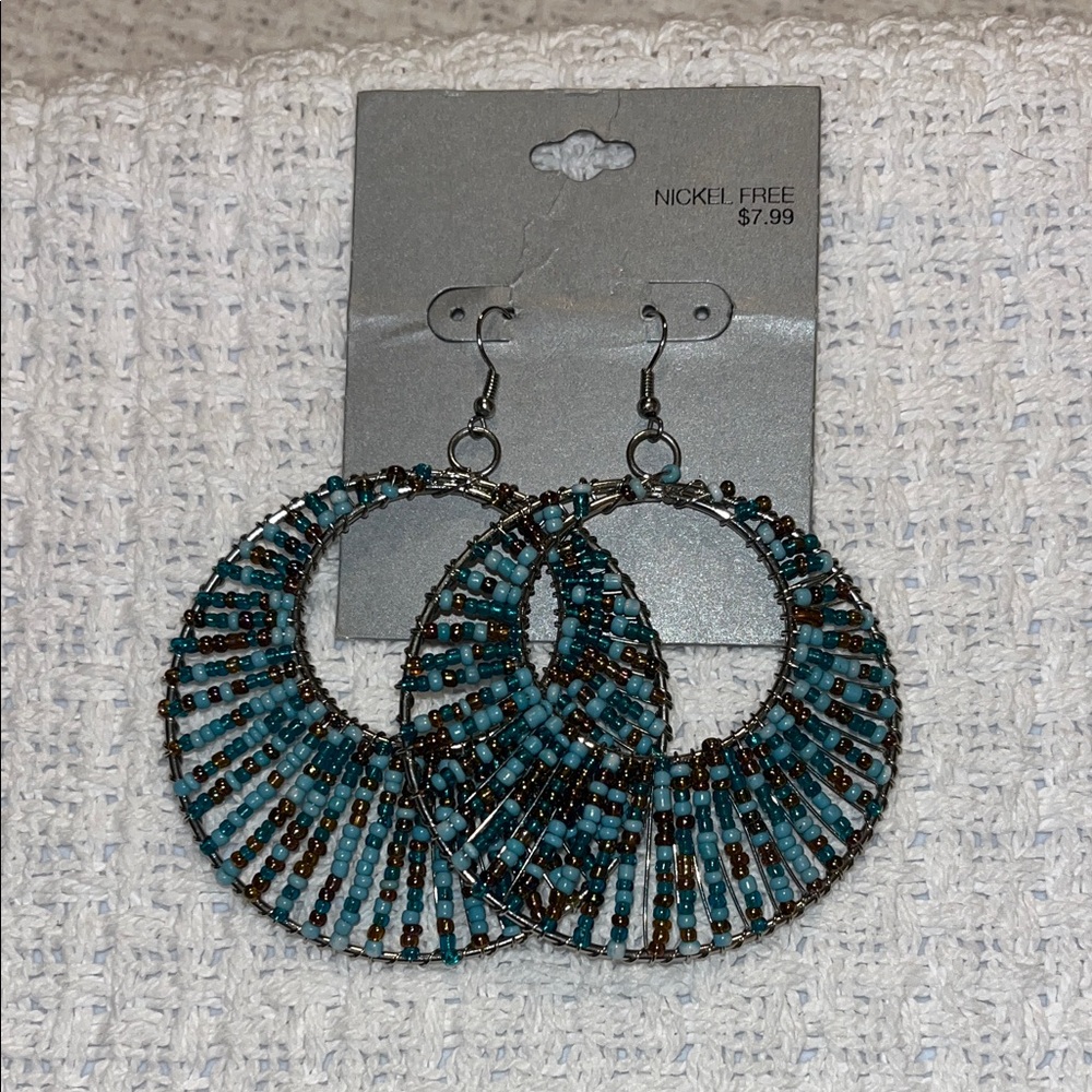 Beaded Hoop Earrings